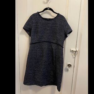 Seraphine Navy Blue Boucle Maternity Size 12 Dress